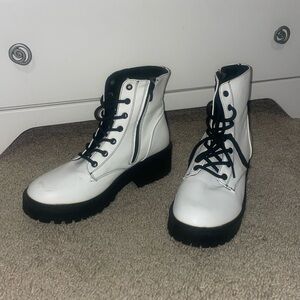 ROMWE White Platform/Combat Boots